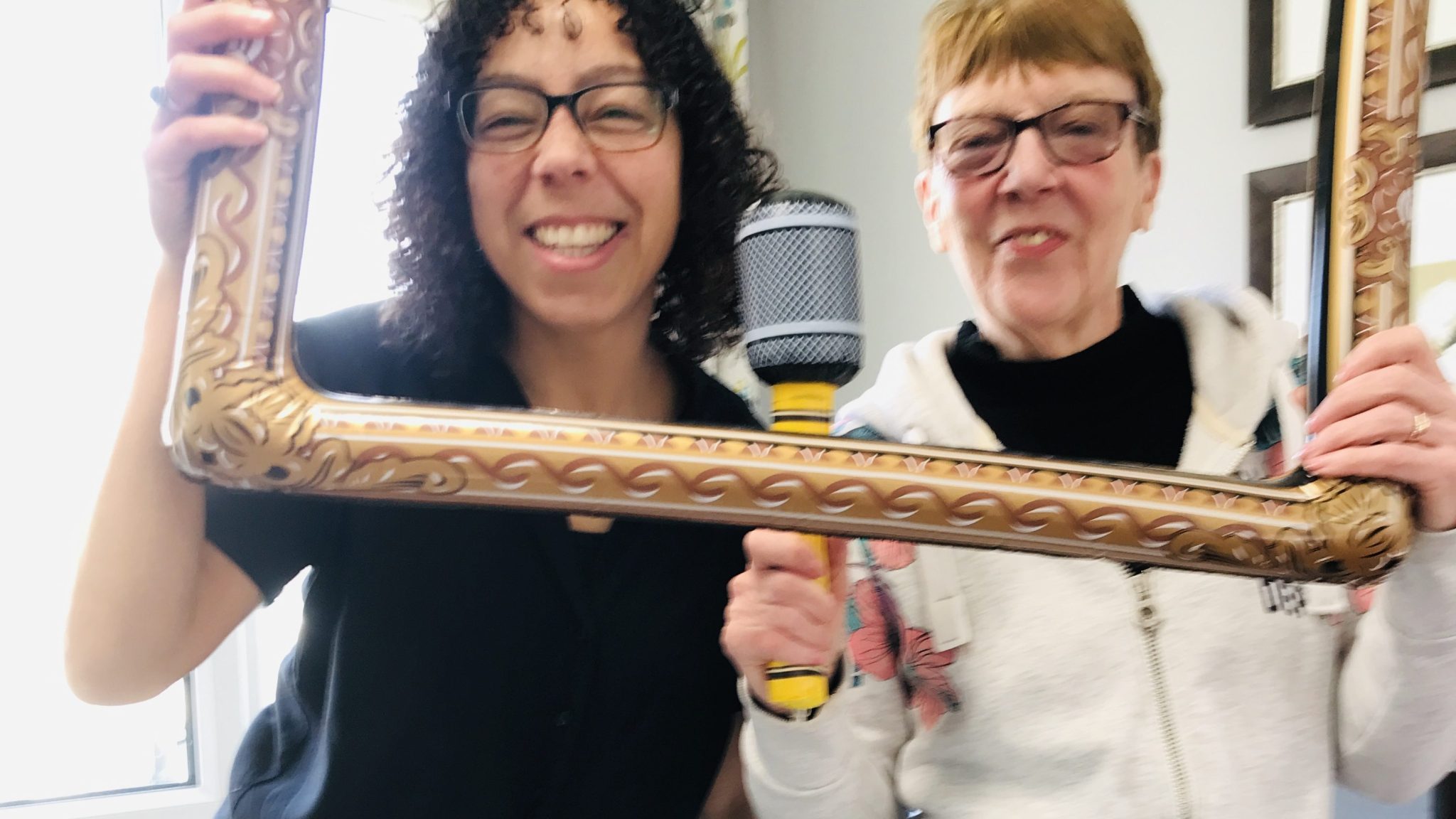 Rebecca and Sue enjoying Boogie Bingo